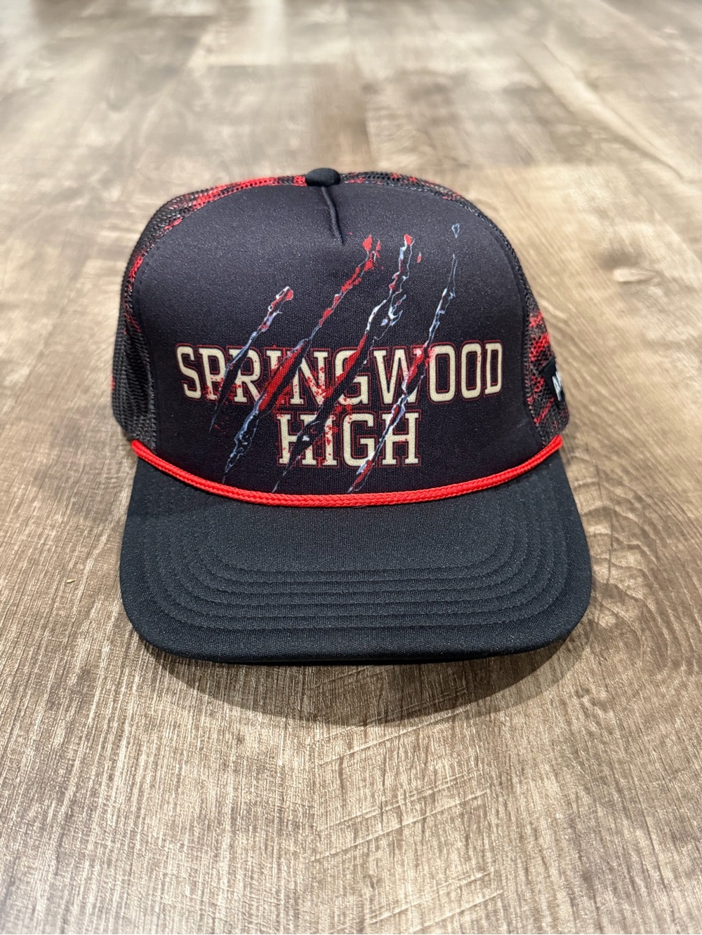 Freddy Krueger Springwood High Trucker Hat Snapback Rope Black Nightmare
